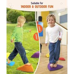 12-Piece Giggle & Play Stepping Stones for Kids|Indoor & Outdoor Balance and Fun
