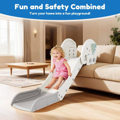 Adjustable Toddler Couch Slide, Adjustable Height Indoor Slide with HDPE Non-Sli