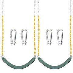2 Pack Swing Seats Heavy Duty with 66″ Chain Accessories Replacement with Snap