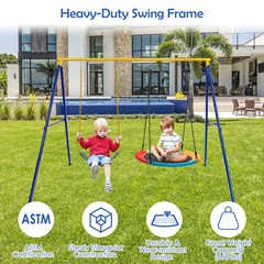 Heavy-Duty Metal Swing 660 LBS Frame Extra Large Swing Stand for Kids and Adults