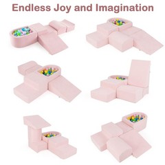 Climbing Toys for Toddlers, 5pc Foam Blocks & Ball Pit – Indoor Play Gym