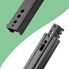 Racewill Slider Seat Track Set of 2 with 2 Pack Sliders, Black