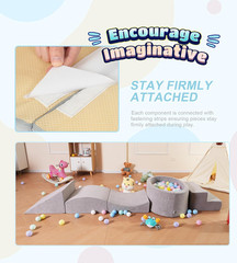 Foam Climbing Blocks with Ball Pit Designed for Toddlers Aged 1-3 -Great for Ind