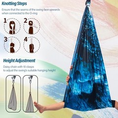 Sensory Swing for Kids & Adults Holds 300lbs Indoor & Outdoor Ice Teal