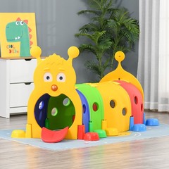 Kids Caterpillar Tunnel Climb-N-Crawl Play, 72.75″ x 39.25″ x 41.25″