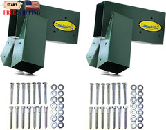 Easy 1-2-3 A-Frame 2 Brackets for Swing Set with All Mounting Hardware Green….