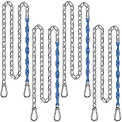 4Pcs 85″ Stainless Steel Swing Chains with Quick Connect Hooks, 1000 lbs Capacit