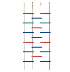 Innovative Rainbow Kids’ Wooden Rope Ladder – 3/4/5-Group Connectivity, 14-Inch