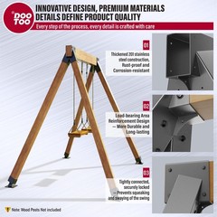 Heavy Duty Swing Set Bracket,2-Pack A Frame Swing Brackets Kit with Mounting …