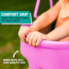 High Back Full Bucket Toddler Swing Seat with Finger Grip, Plastic Coated Cha…