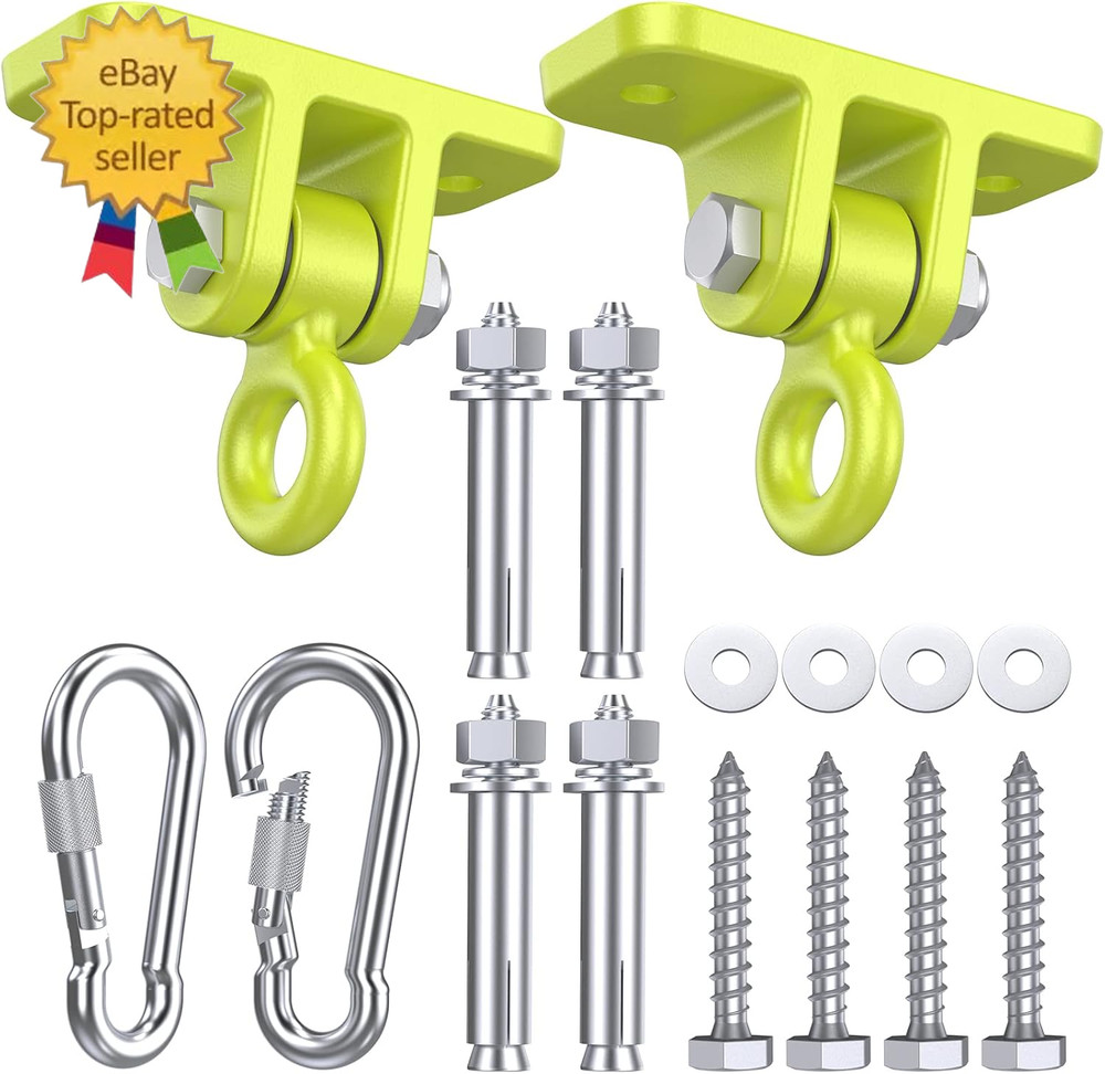 Swing Hangers for Wooden Sets Pack of 2 Heavy Duty Swingset Hardware with Lockin
