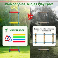 Ninja Warrior Obstacle Course for Kids, 2×50ft Slack Lines for Backyard with …