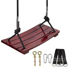 Wooden Swing Seat Nostalgic Outdoor Wood Swing for Kids Tree Swing for Adults US