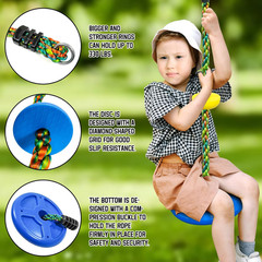 Tree Swing for Kids,Climbing Rope with Platforms,Disc Swing Seat Set Outdoor Pla