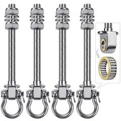 4 Pack Stainless Steel Swing Hangers with Bearings for Wood Metal Beams