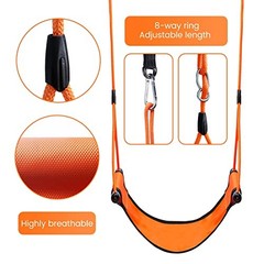 Children Outdoor Swing Seat, with Adjustable Ropes, Kids Safety Orange