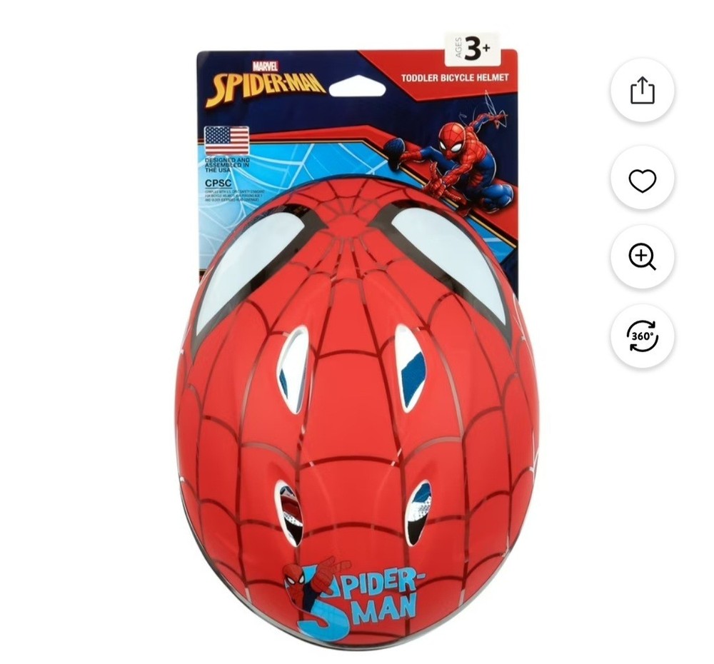 New in bag Spiderman Helmet for 4 years old