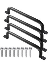 17.2 In Black Safety Handles Metal for Playground Accessories Pack of 4