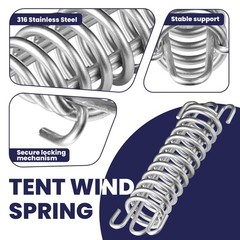Zookpr 2 Pcs Stainless Steel Absorbing Spring, Heavy-Duty Porch Swing Spring …