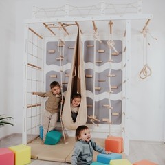 Climbing Monkey Bars Kids White Wooden Jungle Gym Monkey Bar Climber Indoor Home