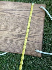 Amish made Wooden Tree Swing Seat Rope Pine Wood Swing Set 17.5×16.5″