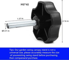 Porch Patio Outdoor Garden Swing Canopy Replacement Plastic Fittings to Attach F