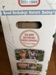 Little Tikes Wood Rockabye Nature Swing Adjustable Height Easy Set Up