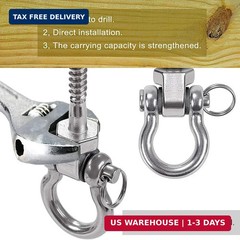 BeneLabel Heavy Duty Swing Hangers – Set of 2 Stainless Steel Screw Brackets for