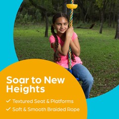 Medium Multicolored Rope Swing with Climbing Platforms and Disc Seat