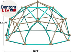 12FT Climbing Dome, Outdoor Dome Climber for Kids 3-10 Supporting 1000 Lbs, Easy