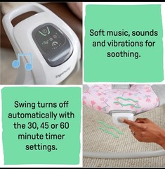 Ingenuity SimpleComfort Lightweight Compact 6-Speed Multi-Direction Baby Swi…