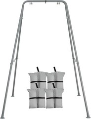 Foldable Swing Stand for Kids with 4 Sandbags, Heavy Duty Metal A-Frame Indoo…