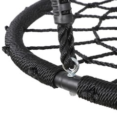 40″ Spider Web Tree Swing Outdoor Saucer Net Swing Platform for Kids Adult Black