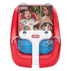 Little Tikes 2-in-1 Snug ‘n Secure Baby Toddler Swing High Back T-Bar Red