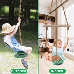 Disc Swing for Kids Adjustable 7FT Rope Tree Swing Seat Outdoor Play Set
