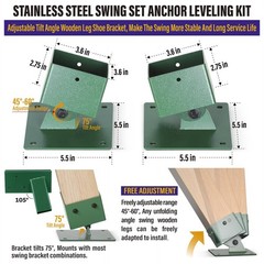 201 Stainles Steel Swing Set Anchor Leveling Kit Swing Set Leveling Base Bracket