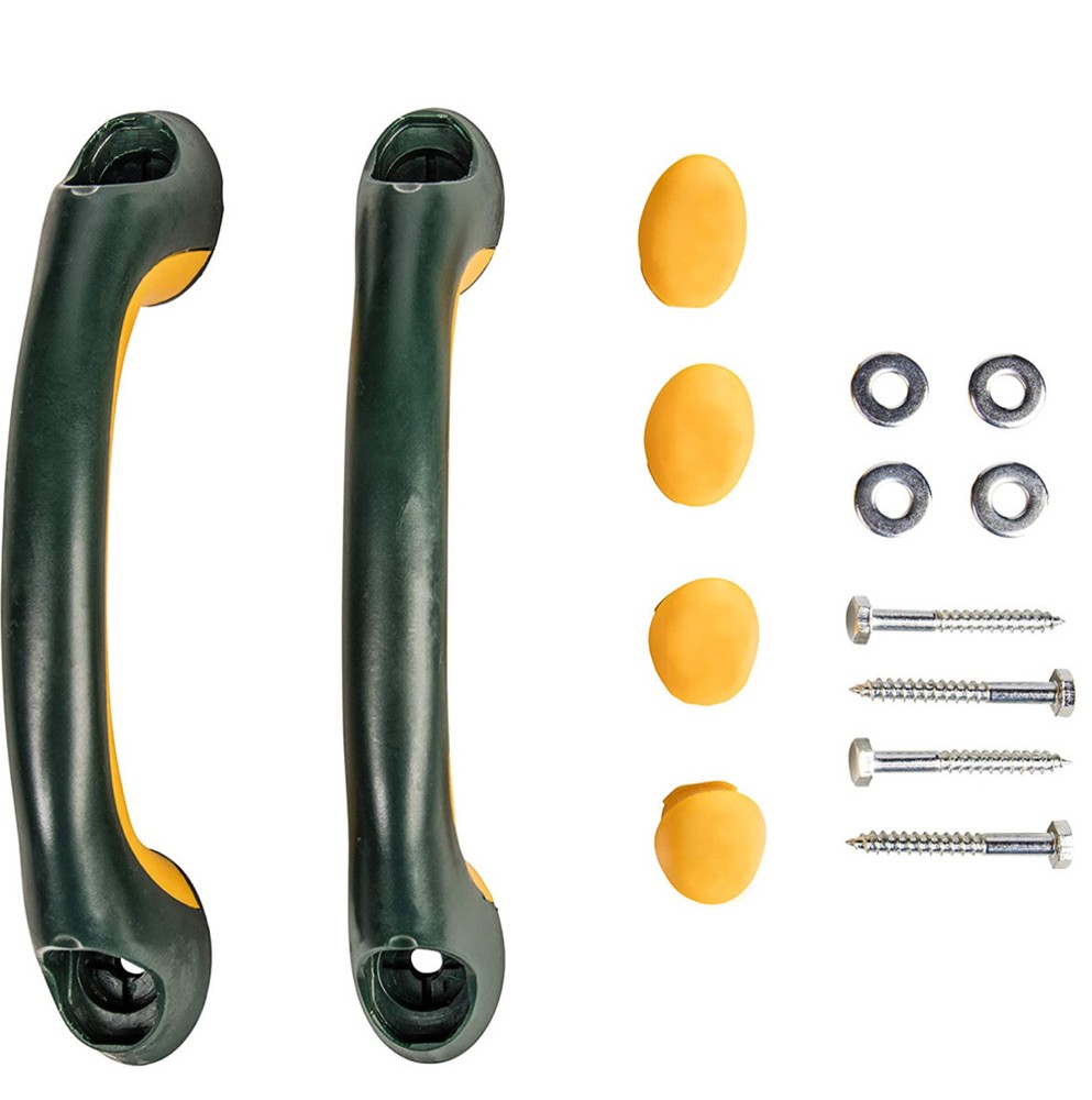 Jack and June Green/Yellow Two-Piece 8” Plastic Playset Handgrips for Added…