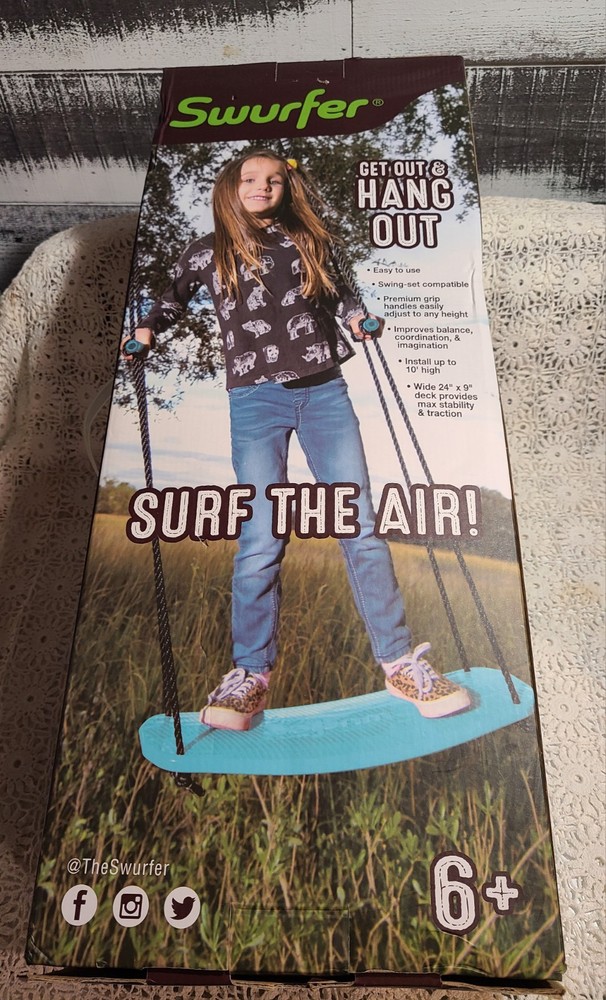 Swurfer Kick Stand Up Surfing Tree Swing Outdoor Swings for Kids Up to 150 Lb…