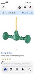 Spinning Bar Twirl and Whirl Overhead Swing and Hang for Swing N Slide Playset