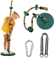 Tree Swing for Kids, Adjustable Rope Swing Disc Swing for Outside with Green