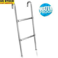 Outdoor Trampoline Access Ladder Weather Resistant Quick Install Wide Steps New