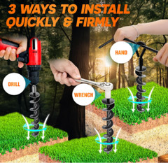4 Pack Ground Anchors Nut Drill Bit, Ground Anchors Trampoline Swing Set Anchors
