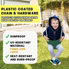 High Back Full Bucket Toddler Swing Seat with 3- Point Adjustable Safety Harn…