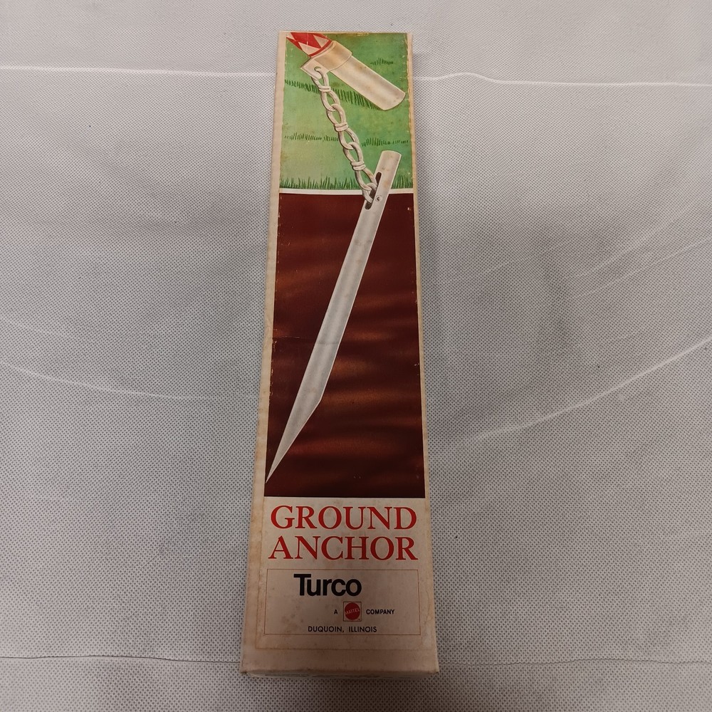 Turco Metal Swing Set Anchors 4 New In Box For 2″ Or 2.5″ Tubing 1970’s