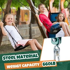 4 Pcs Metal Swing Set Accessories Includes Snap Hooks Brackets Attachments Sw…