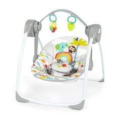 Bright Starts Playful Paradise Portable Compact Automatic Baby Swing Music