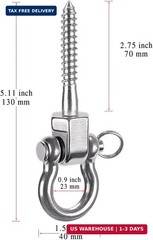 BeneLabel Heavy Duty Swing Hangers – Set of 2 Stainless Steel Screw Brackets for