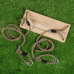 Wooden Tree Swing with Ropes Toddlers Kids Hanging Swing Outdoor Play