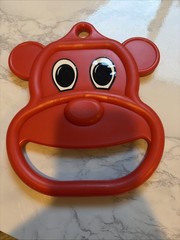 Set of 4 Bear Trapeze Rings Playground Swing Set Gym Rings Plastic Red Yellow