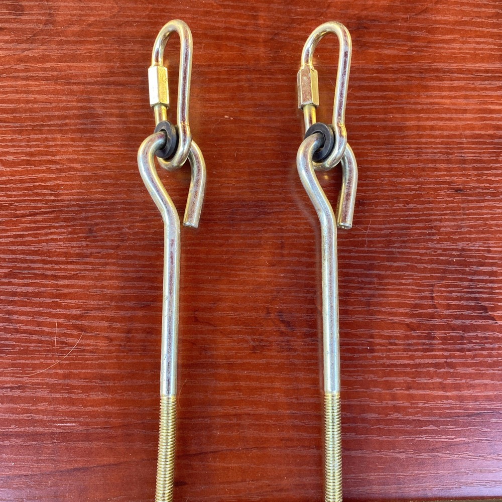 2 Tire & Swing set snap hook hanger,bolt thread hardware 8-6″ shaft galvanized